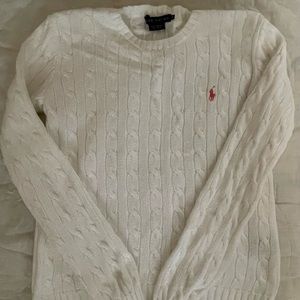 Ralph Lauren White cable knit sweater